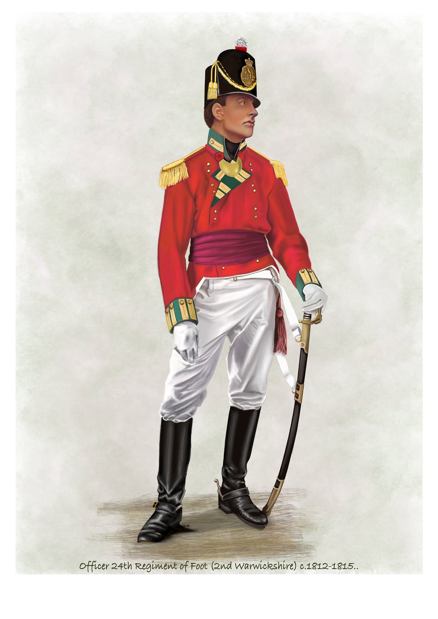 24th Regiment of Foot (2nd Warwickshire) Officer, c.1812–1815